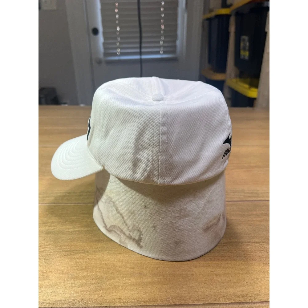 Mizuno vintage‎ White black logo spell out Performance golf hat  M/L - Picture 4 of 12